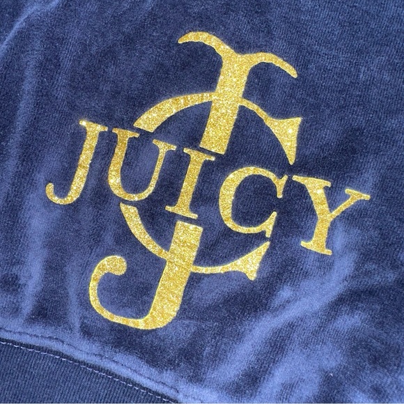 Juicy Couture Other - Juicy Couture • Kids Velour Bling Glitter Track Hacket Hoodie